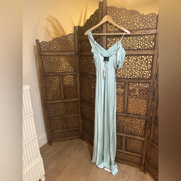 NEW NWT Reformation Ronda Dress Sea Glass Maxi